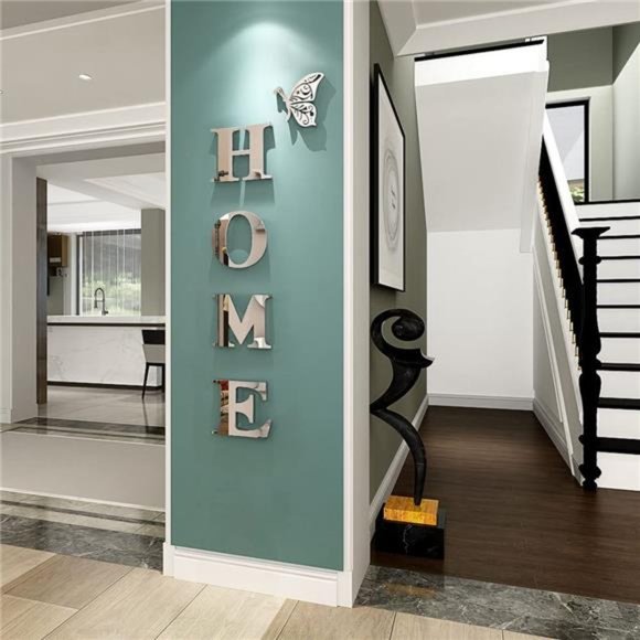 Home Wall Decor Letter Signs Acrylic Mirror Decoration Living Room Bedroom Luxe - Picture 6 of 7